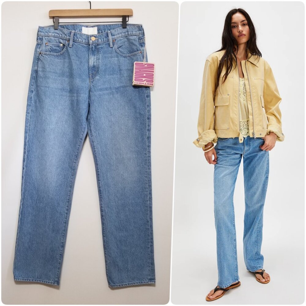 NWT Mother Denim SNACKS The Relish Heel in All You Can Eat‎ Straight Jeans Sz 33